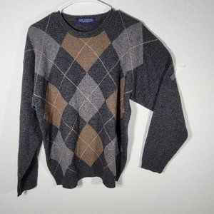 John Ashford L Men pure wool Woolmark Argyle